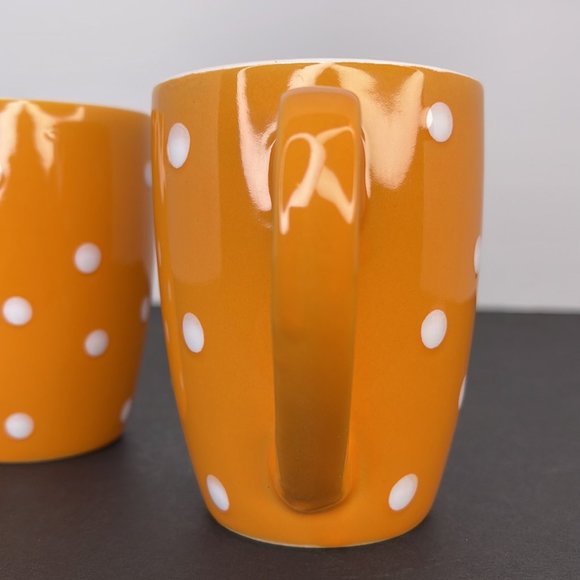 Orange with White Polka Dot Mug - Picture 5 of 6